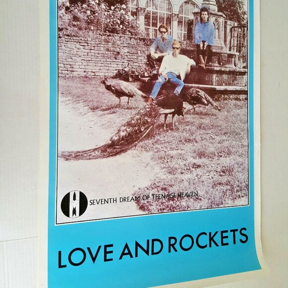 LOVE & ROCKETS POSTER Seventh Dream Of Teenage Heaven 35" X 23" UK 1985 Bauhaus - Picture 1 of 8